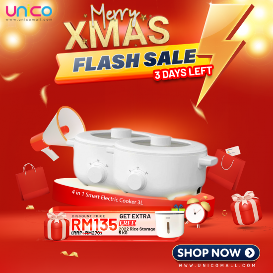 (Merry Christmas)Multifunction 3 Litre Electric HotPot with Natural Ceramic (Merry Christmas)Multifunction 3 Litre Electric HotPot with Natural Ceramic