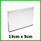 (13cm x 9cm) Evio Asia Clear Acrylic Sign Holder with Magnets, Magnet Enclosures