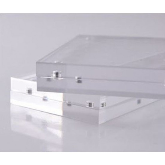 (13cm x 9cm) Evio Asia Clear Acrylic Sign Holder with Magnets, Magnet Enclosures