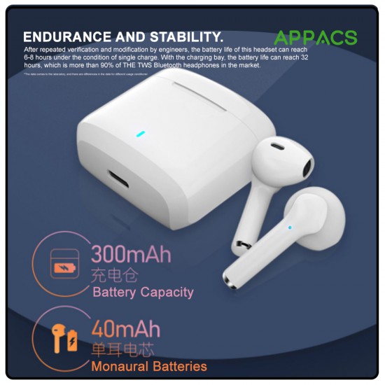 APPACS Earbuds with Mic Wireless