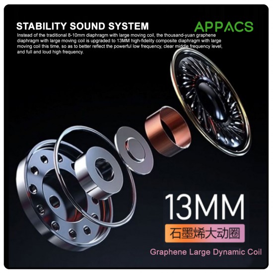 APPACS Earbuds with Mic Wireless