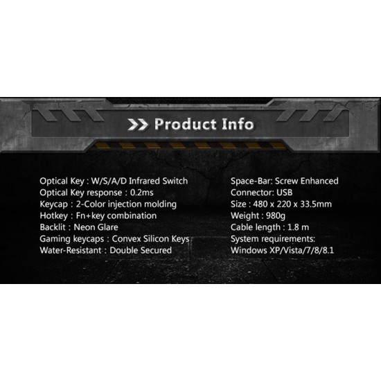 Bloody Light Strike 4-Infrared Mechanical Switch Gaming Keyboard B254 Bloody Light Strike 4-Infrared Mechanical Switch Gaming Keyboard B254