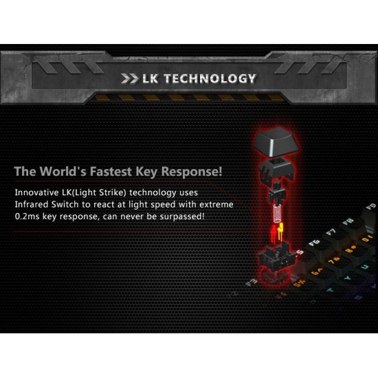 Bloody Light Strike 8-Infrared Switch Gaming Keyboard B418 Bloody Light Strike 8-Infrared Switch Gaming Keyboard B418