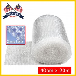  Single Layer Bubble Wrap Roll (40cm x 20m)