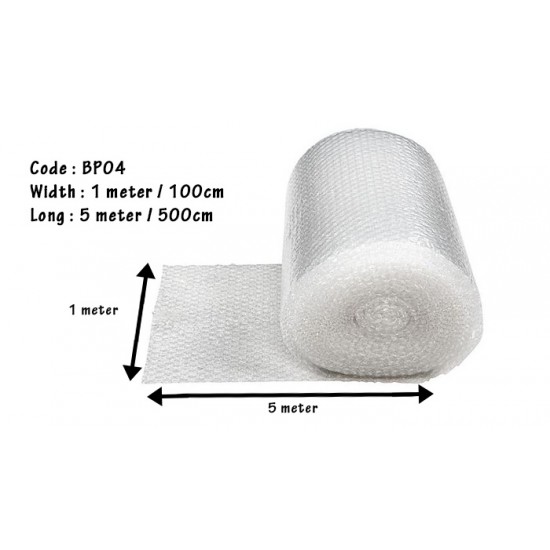 Single Layer Bubble Wrap Roll (1Meter x 5Meter)