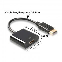 1080p Display Port to HDMI Video Converter Adapter Cable with Audio Support