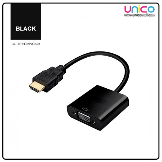 1080P HDMI to VGA Video Converter Adapter Cable without Audio Support