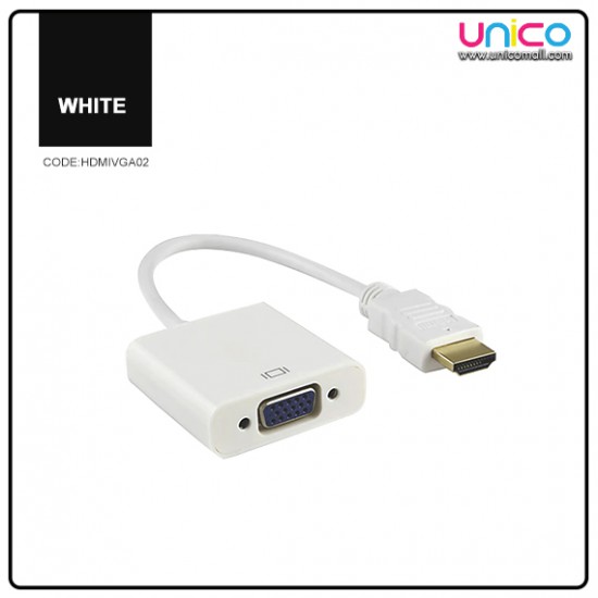 1080P HDMI to VGA Video Converter Adapter Cable without Audio Support