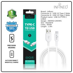 Infineo Type C to USB 3.0 Sync Data & Charging Cable