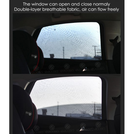 (4 PCS) Car Window Sun Shade Mesh Cover (Big, Front & Rear)