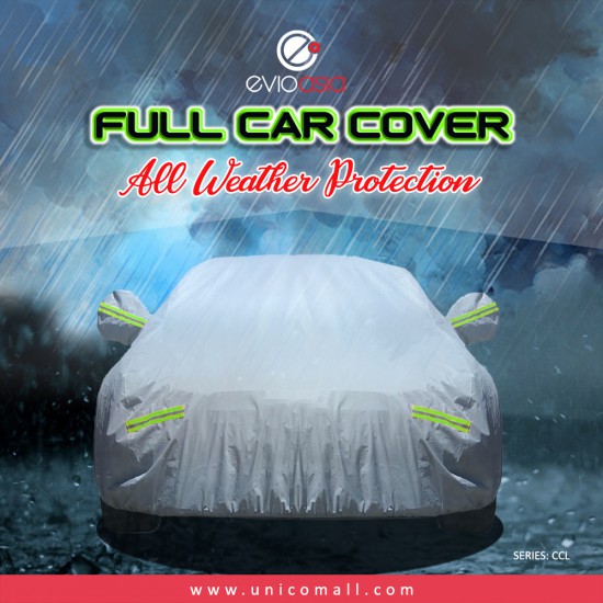 Evio Asia Full Car Cover Rain Dust Protection -Size 3M (City)