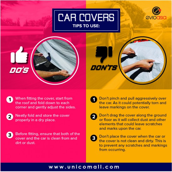 Evio Asia Full Car Cover Rain Dust Protection -Size 3M (Waja)