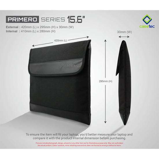CASETEC Primero Series 13.3", 14", 15.6" , 17" Laptop Sleeve / Briefcase CASETEC Primero Series 13.3", 14", 15.6" , 17" Laptop Sleeve / Briefcase