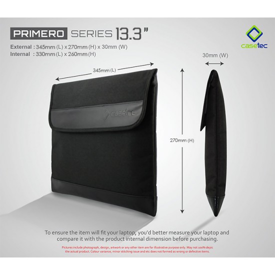 CASETEC Primero Series 13.3", 14", 15.6" , 17" Laptop Sleeve / Briefcase CASETEC Primero Series 13.3", 14", 15.6" , 17" Laptop Sleeve / Briefcase