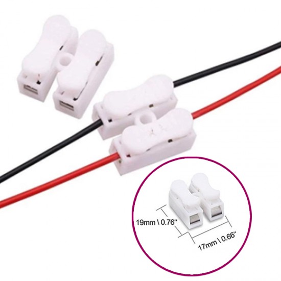 Electrical Lighting 2 Pin Quick Cable Connectors Cable Clip (10 units/pack) Electrical Lighting 2 Pin Quick Cable Connectors Cable Clip (10 units/pack)