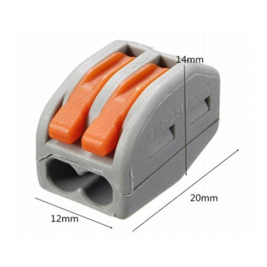 2 Pin Electric Terminal Block Wire Quick Cable Connector (10 units/pack) 2 Pin Electric Terminal Block Wire Quick Cable Connector (10 units/pack)