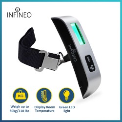 INFINEO Portable Digital Luggage Scale Travel Weighing Scale with LCD Display (DLS02)