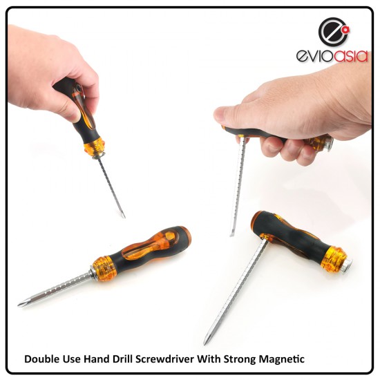 Double Use Hand Drill Screwdriver With Strong Magnetic