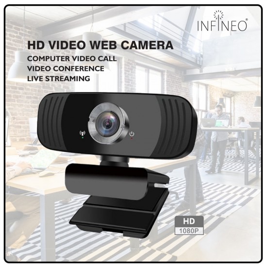 1080P Full HD Webcam USB Computer Laptop Driver-Free Web Camera with Mic