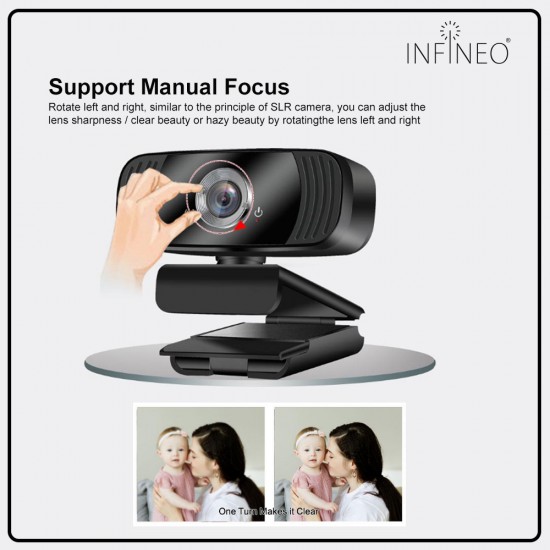 1080P Full HD Webcam USB Computer Laptop Driver-Free Web Camera with Mic