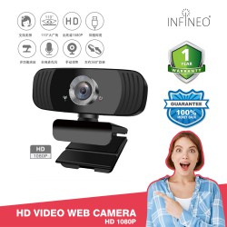 1080P Full HD Webcam USB Computer Laptop Driver-Free Web Camera with Mic