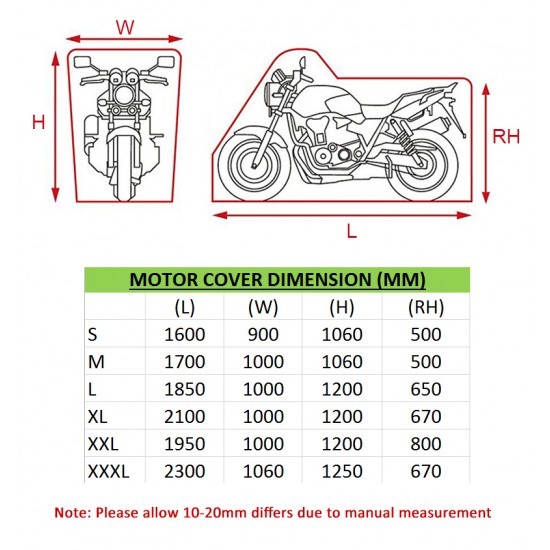 Evio Asia Motor Cover For All Weather Protection, Outdoor Sunblock, Dust Proof