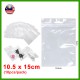 (10.5cm x 15cm) Clear White Plastic Bag Zip Lock Pouch Packaging / Plastik Beg (10pcs=1pack)