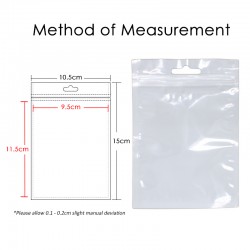 (10.5cm x 15cm) Clear White Plastic Bag Zip Lock Pouch Packaging / Plastik Beg (10pcs=1pack)