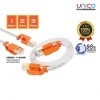 Powersync Cat 7 Super Speed Flat Cable LAN Network (White)