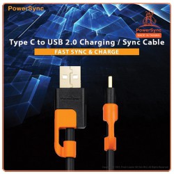 Powersync USB 2.0 Type C Charging & Sync Cable (1 Meter)