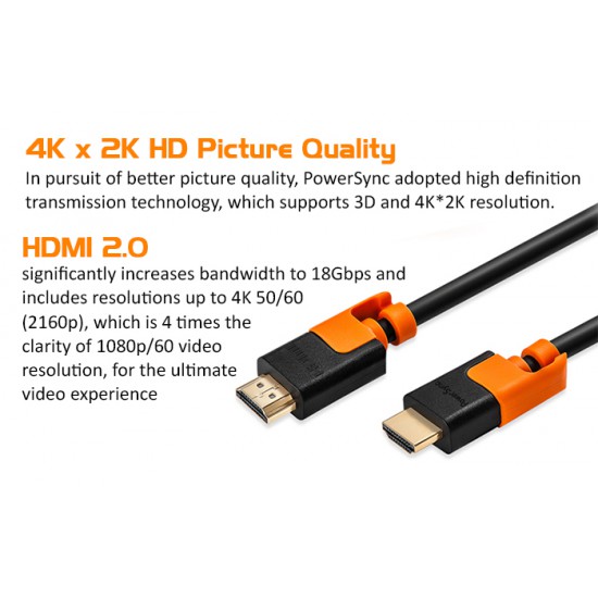 PowerSync HDMI Cable V2.0 with Ethernet HDTV 2160p 4K 3D (10 Meter) PowerSync HDMI Cable V2.0 with Ethernet HDTV 2160p 4K 3D (10 Meter)
