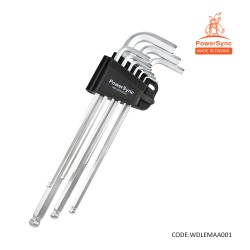 PowerSync Extra Long 9 Pcs Extractor Hex Key Ball Point Wrench Set