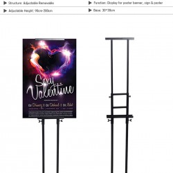 Adjustable Height Metal Poster Stand Poster Banner Display Bunting Stand