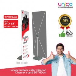 Indoor outdoor water injection X banner stand 60 x 160cm