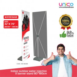 Indoor outdoor water injection X banner stand 80 x 180cm