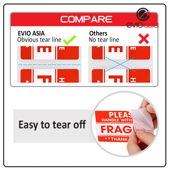 Fragile Warning Label Sticker 3" X 5" Fragile Warning Label Sticker 3" X 5"
