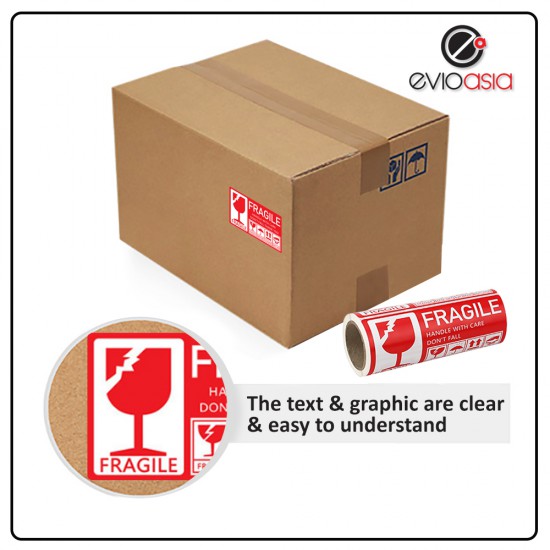 Fragile Warning Label Sticker 3" X 5" Fragile Warning Label Sticker 3" X 5"