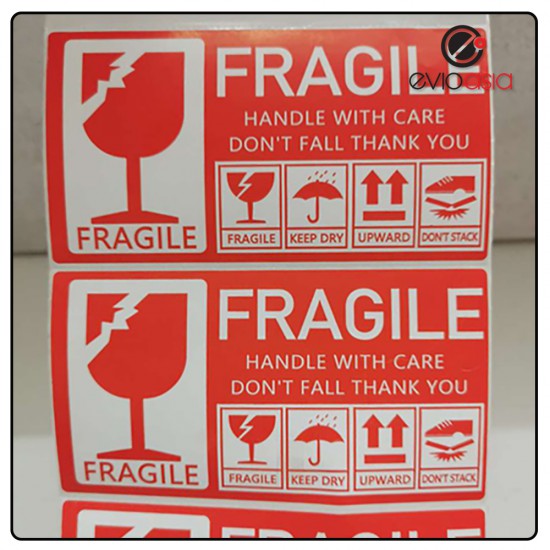 Fragile Warning Label Sticker 3" X 5" Fragile Warning Label Sticker 3" X 5"