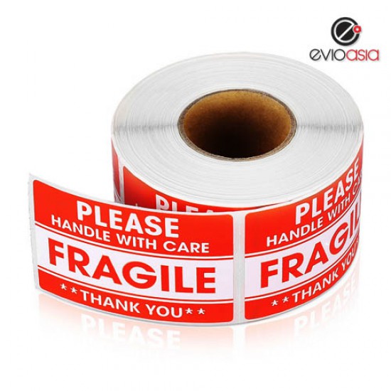 Fragile Warning Label Sticker 2" x 3"