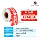 Fragile Warning Label Sticker 2" x 3"