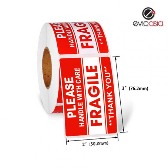 Fragile Warning Label Sticker 2" x 3" Fragile Warning Label Sticker 2" x 3"
