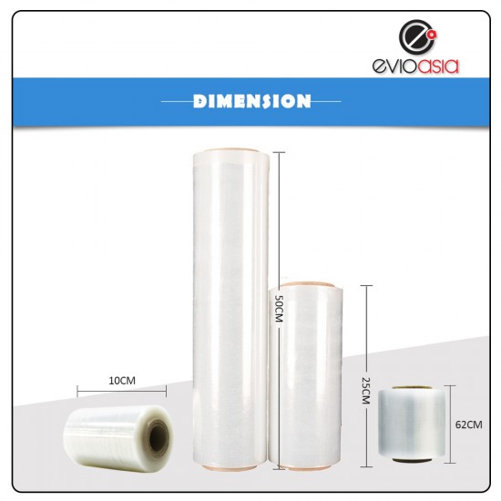 Evio Asia Baby Roll Mini Stretch Film x 6 rolls -100mm x 250g Evio Asia Baby Roll Mini Stretch Film x 6 rolls -100mm x 250g