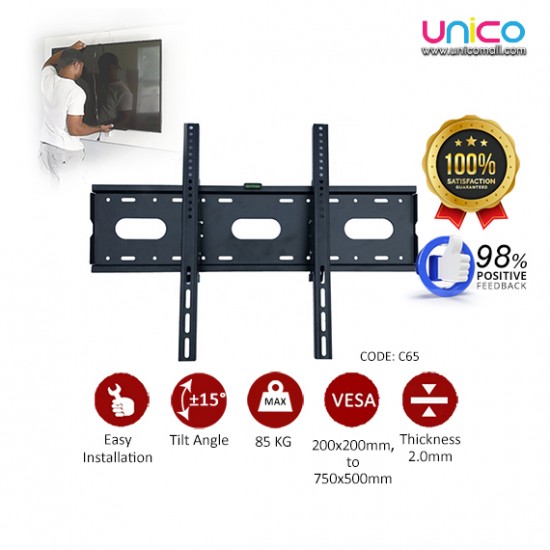 Tilt Led Flat Panel Tv Bracket Wall Mount for 42''-85''