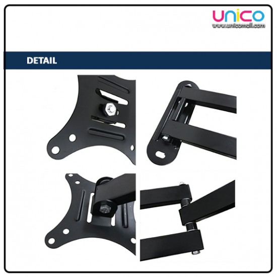 Retractable TV Wall Bracket Suitable for 14” – 27” 