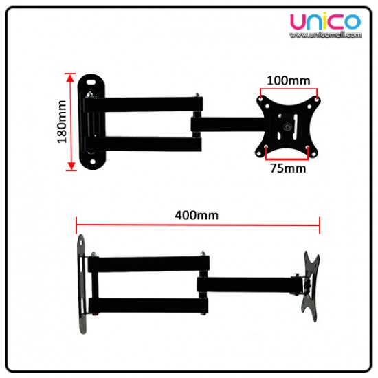 Retractable TV Wall Bracket Suitable for 14” – 27” Retractable TV Wall Bracket Suitable for 14” – 27”