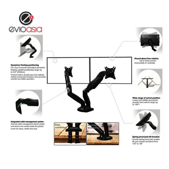 Dual Monitor Desk Stand 17"-30" Dual Monitor Desk Stand 17"-30"