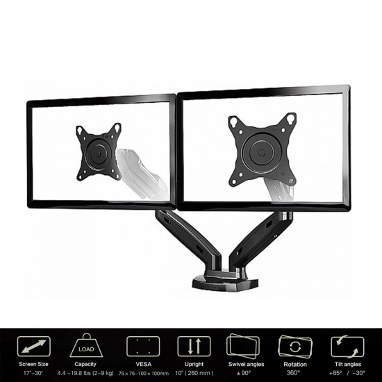 Dual Monitor Desk Stand 17"-30" 