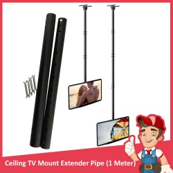 LCD TV Ceiling Wall Mount Extender Pipes, 1 meter