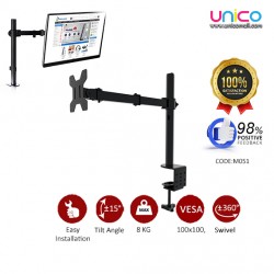 Single Monitor Arm Fully Adjustable Desk Mount Stand For 1 Screen up to 17”-30"