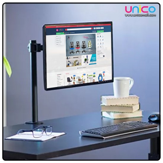 Single Monitor Arm Fully Adjustable Desk Mount Stand For 1 Screen up to 17”-30"